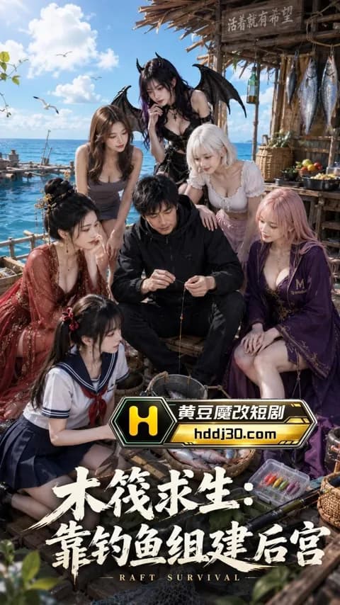 โปสเตอร์ เอาชีวิตรอดบนแพกลางทะเล: ตกปลาสร้างฮาเร็ม ปี 1 (木筏求生:靠钓鱼组建后宫第一季)